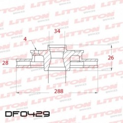 DISCO DE FRENO VENTILADO DELANTERO 288mm - BD4753