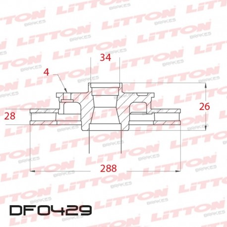 DISCO DE FRENO VENTILADO DELANTERO 288mm - BD4753