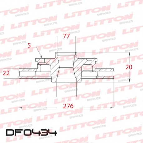 DISCO DE FRENO VENTILADO DELANTERO 276MM - BD0186