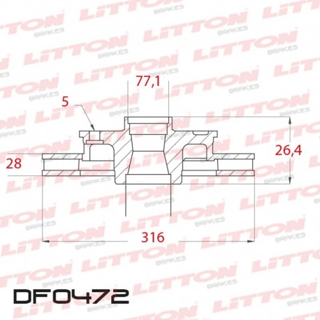 DISCO DE FRENO VENTILADO DELANTERO 316MM - BD2093