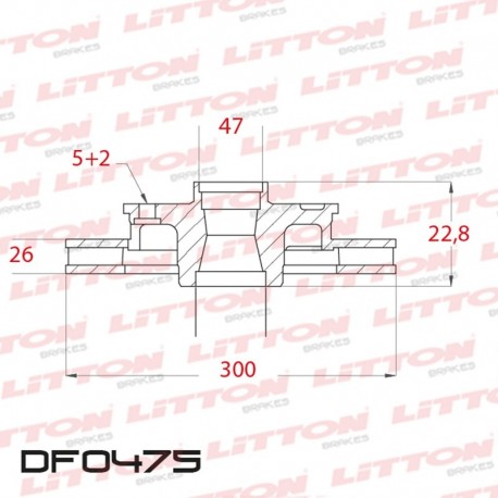 DISCO DE FRENO VENTILADO RENAULT LAGUNA 2.0 16V - 98/.. DELANTERO DIAM.300MM CUBO 26MM