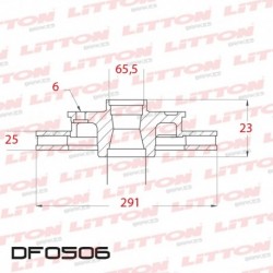 DISCO DE FRENO VENTILADO TOYOTA 4 RUNNER TODOS - 91/95 DELANTERO DIAM.291MM CUBO 25MM