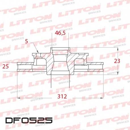 DISCO DE FRENO VENTILADO AUDI A4 3.0 V6 30V - 01/.. DELANTERO DIAM.312MM CUBO 25MM