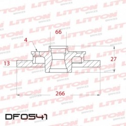 DISCO DE FRENO SOLIDO DELANTERO 266mm - BD4692