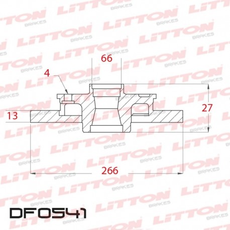 DISCO DE FRENO SOLIDO DELANTERO 266mm - BD4692