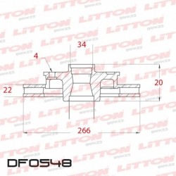 DISCO DE FRENO VENTILADO DELANTERO 266mm - BD4750