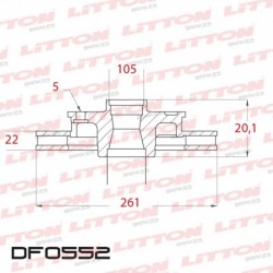 DISCO DE FRENO VENTILADO DELANTERO 261MM - BD4910