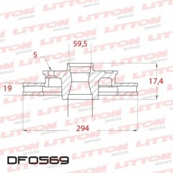 DISCO DE FRENO VENTILADO BMW 320 I - 01/04 TRAS.DIAM.294MM CUBO 19MM