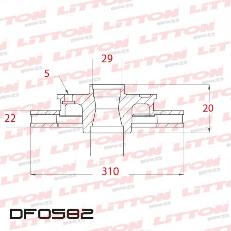 DISCO DE FRENO VENTILADO SUZUKI GRAND VITARA 1.6I 16V - 00/05 DELANTERO DIAM.310MM CUBO 22MM