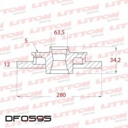 DISCO DE FRENO SOLIDO TRASERO 282MM - BD4425