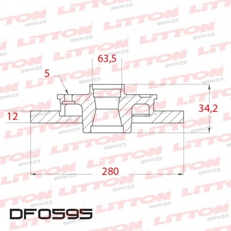 DISCO DE FRENO SOLIDO TRASERO 282MM - BD4425