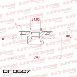 DISCO DE FRENO SOLIDO TRASERO 240MM - BD7823