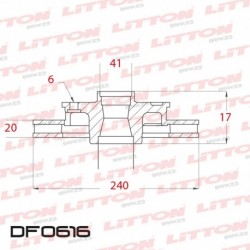 DISCO DE FRENO VENTILADO CHEVROLET CORSA 1.0 - 02/.. DELANTERO DIAM.240MM CUBO 20MM