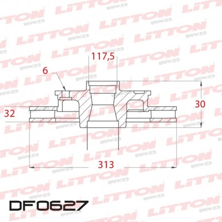 DISCO DE FRENO VENTILADO CHEVROLET SILVERADO TODOS - 99/.. DELANTERO C/MAZADIAM.313MM CUBO 32MM