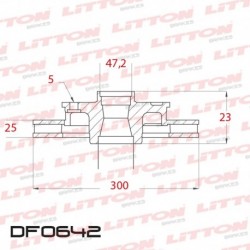 DISCO DE FRENO VENTILADO HONDA CIVIC 2.0 NEW CIVIC - 07/.. DELANTERO DIAM.300MM CUBO 25MM