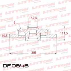 DISCO DE FRENO SOLIDO DELANTERO 305MM -