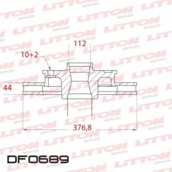 DISCO DE FRENO VENTILADO DELANTERO 376,5MM -