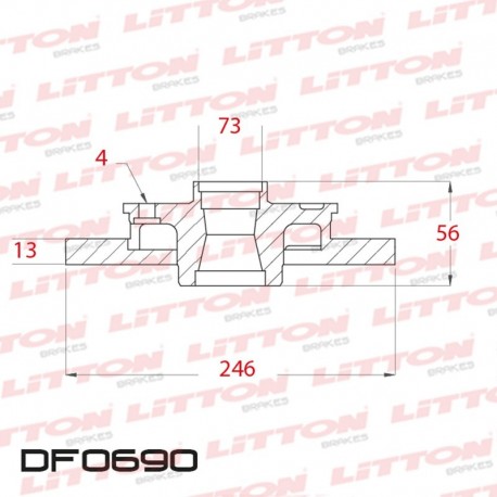 DISCO DE FRENO SOLIDO DELANTERO 246MM -