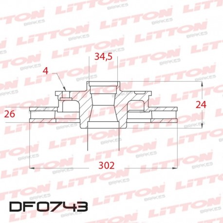 DISCO DE FRENO VENTILADO DELANTERO 302mm - BD5017