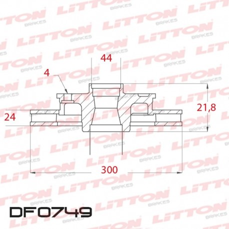 DISCO DE FRENO VENTILADO RENAULT GRAND SCENIC 2.0 16V - 07/.. DELANTERO DIAM.300MM CUBO 24MM