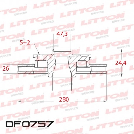 DISCO DE FRENO VENTILADO DELANTERO 280MM - BD5172