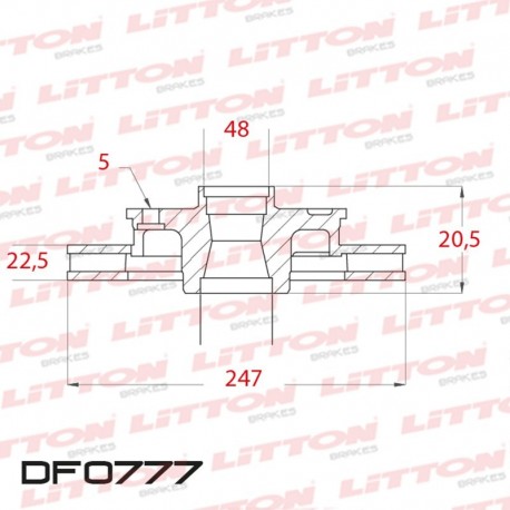 DISCO DE FRENO VENTILADO DELANTERO 247MM -