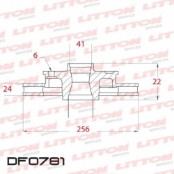 DISCO DE FRENO VENTILADO CHEVROLET AVEO 1.6 - 04/.. DELANTERO DIAM.256MM CUBO 24MM