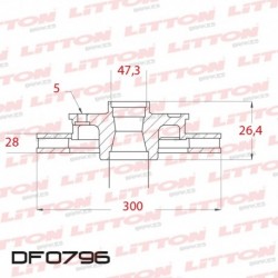 DISCO DE FRENO VENTILADO HYUNDAI CRETA 1.6 16V - 16/.. DELANTERO DIAM.300MM CUBO 28MM