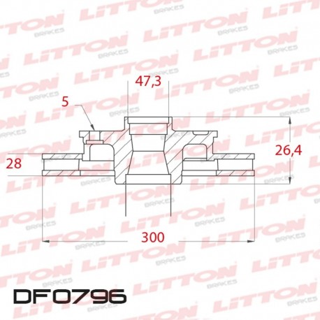 DISCO DE FRENO VENTILADO HYUNDAI CRETA 1.6 16V - 16/.. DELANTERO DIAM.300MM CUBO 28MM