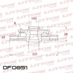 DISCO DE FRENO VENTILADO DELANTERO 331MM - BD4021