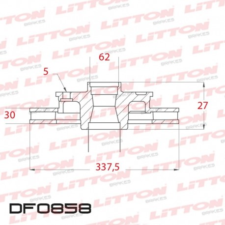 DISCO DE FRENO VENTILADO DELANTERO 337,5MM - BD7362