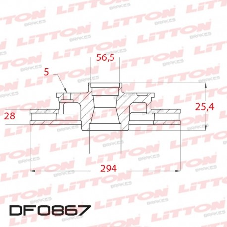 DISCO DE FRENO VENTILADO DELANTERO 294MM - BD8674