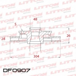 DISCO DE FRENO VENTILADO DELANTERO 304mm - BD4755