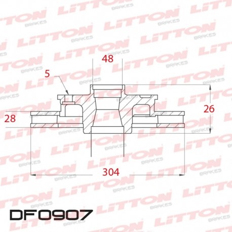 DISCO DE FRENO VENTILADO DELANTERO 304mm - BD4755