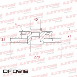 DISCO DE FRENO VENTILADO FORD ECOSPORT 1.5 NEW - 18/.. DELANTERO DIAM.278MM CUBO 25MM