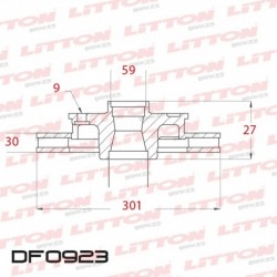 DISCO DE FRENO VENTILADO DELANTERO 301MM - BD8770