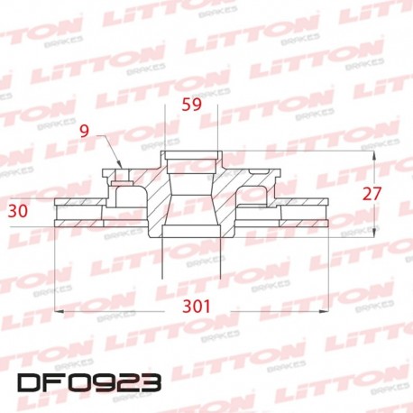 DISCO DE FRENO VENTILADO DELANTERO 301MM - BD8770