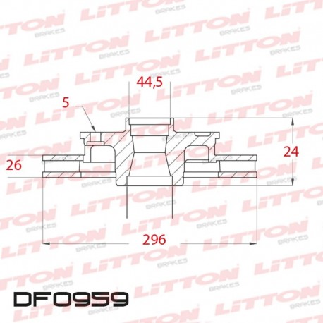 DISCO DE FRENO VENTILADO DELANTERO 296MM - BD2057