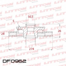 DISCO DE FRENO VENTILADO DELANTERO 274MM - BD2671