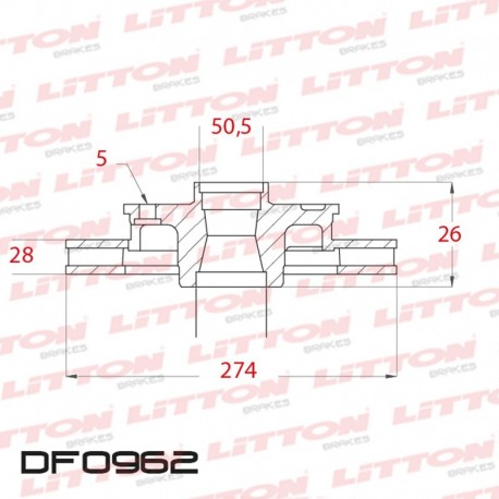 DISCO DE FRENO VENTILADO DELANTERO 274MM - BD2671