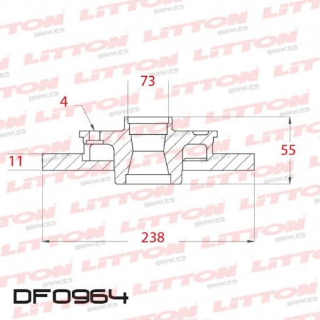 DISCO DE FRENO SOLIDO DELANTERO 238MM - BD7739