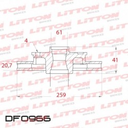 DISCO DE FRENO VENTILADO DELANTERO 259MM -