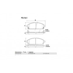 PASTILLAS DE FRENO NISSAN PATHFINDER X-TRAIL - DELANTERA