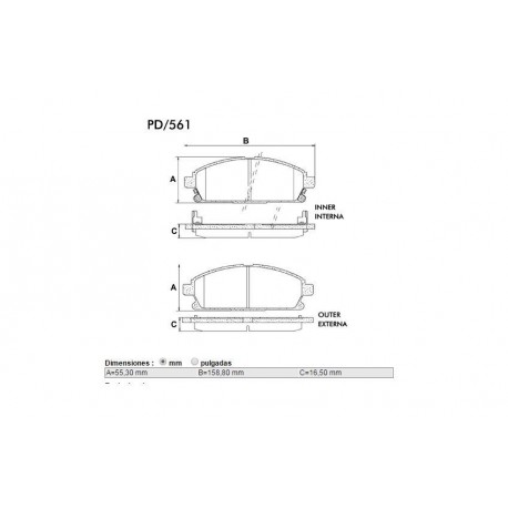 PASTILLAS DE FRENO NISSAN PATHFINDER X-TRAIL - DELANTERA