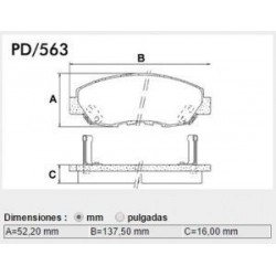 PASTILLAS DE FRENO HONDA ACCORD 2.0 16V EX CIVIC - DELANTERA