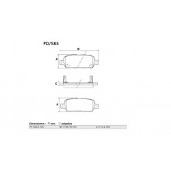 PASTILLAS DE FRENO NISSAN 350Z ALTIMA MAXIMA MURANO QASHQAI QUEST SENTRA TIIDA X-TRAIL RENAULT KOLEOS 2.5 - TRASERA