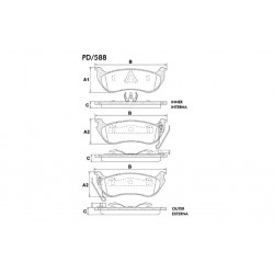 PASTILLAS DE FRENO JEEP GRAND CHEROKEE LIBERTY WRANGLER 04/ - TRASERA