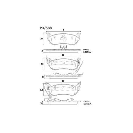 PASTILLAS DE FRENO JEEP GRAND CHEROKEE LIBERTY WRANGLER 04/ - TRASERA