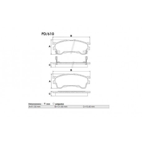 PASTILLAS DE FRENO MAZDA: MX-6 (94/97)- 626 (94/02)
TODOS EJE DELANTERO