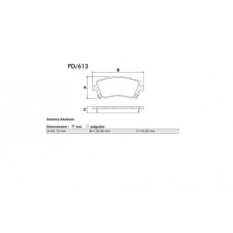 PASTILLAS DE FRENO SUBARU FORESTER IMPREZA LEGACY OUTBACK - DELANTERA